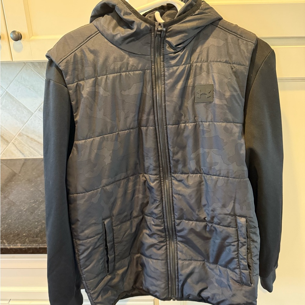 Under Armour Kids Black and Gray Puffer Jacket